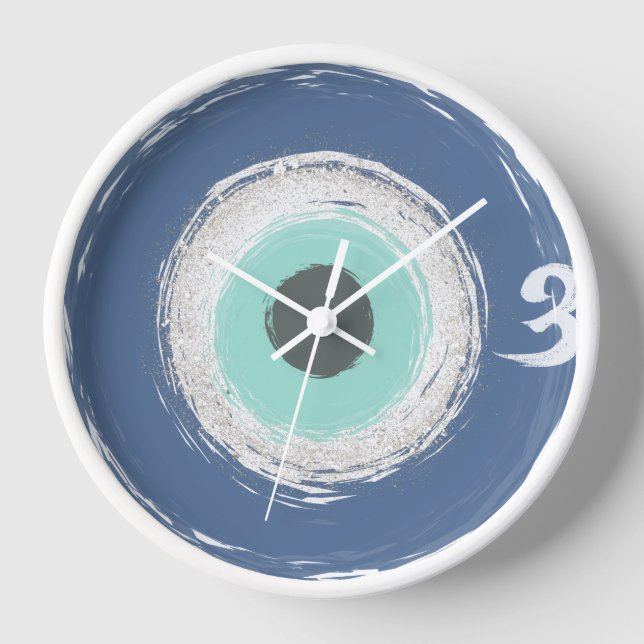 Reloj Azul abstracto (Anverso)