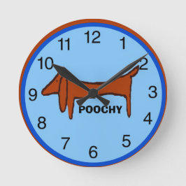 Reloj azul de Dachshund, nombre de edición