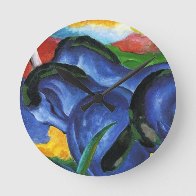 Reloj azul de los caballos de Franz Marc (Anverso)