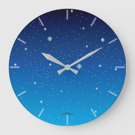 Reloj azul profundo del cielo estrellado