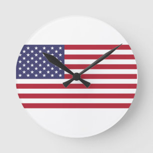 reloj azul rojo bandera de Estados Unidos