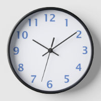 Reloj azul simple