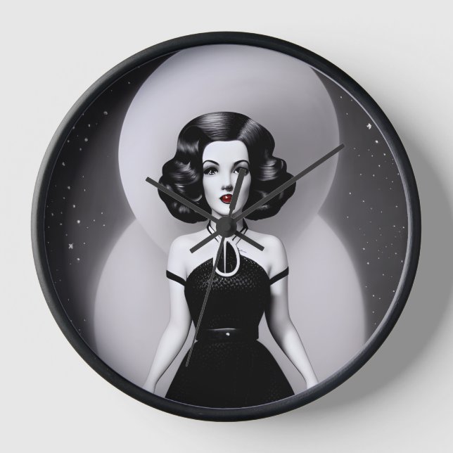 Reloj B&W Retro Sci Woman (Anverso)