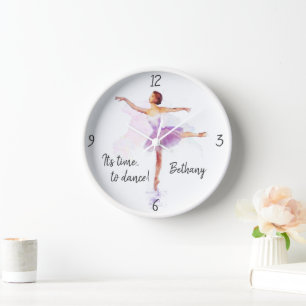 Reloj Bailarina personalizada "hora de bailar" (más