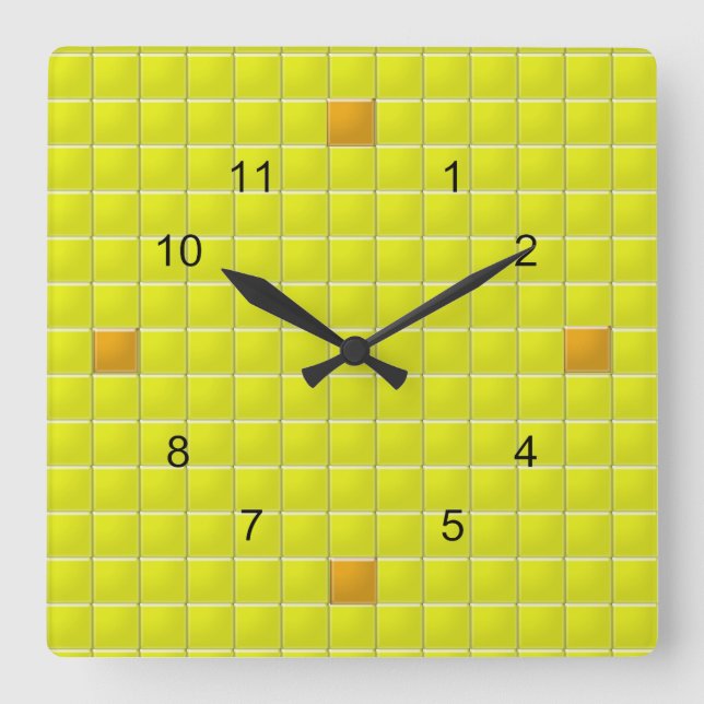 Reloj - Baldosas cuadradas (Anverso)