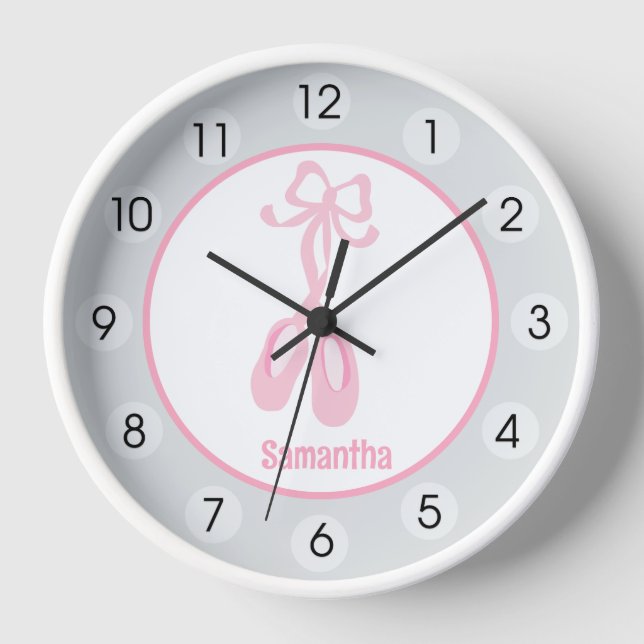 Reloj Ballerina Zapatillas Ballet Zapatos Bailarina Gris (Anverso)