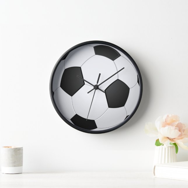 Reloj Balón de fútbol Clásico Blanco y Negro (Hogar)