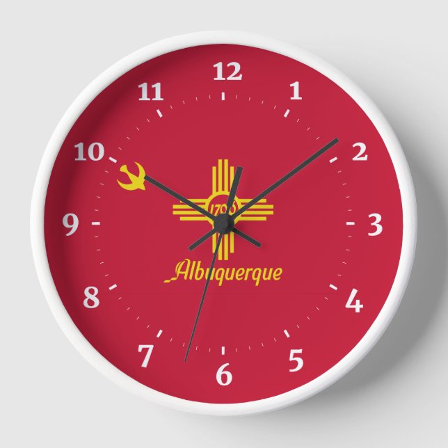 Reloj Bandera de Albuquerque, Nuevo México (Anverso)