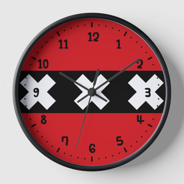 Reloj Bandera de Amsterdam, Países Bajos (Anverso)