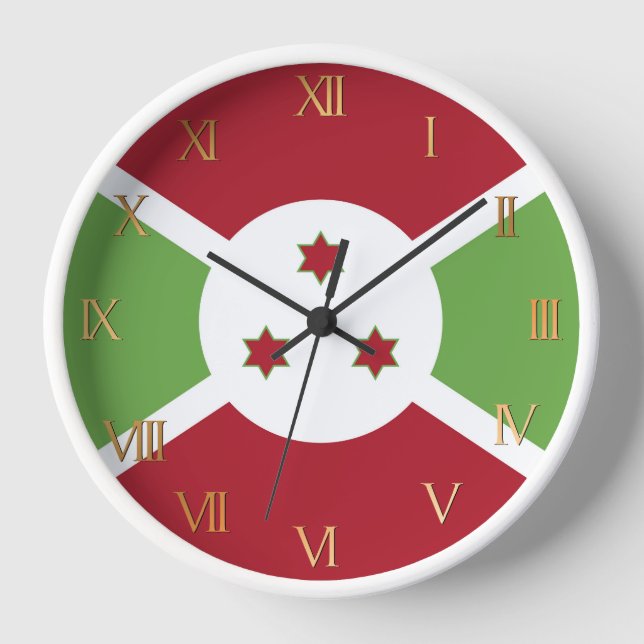 Reloj Bandera de Burundi (Anverso)