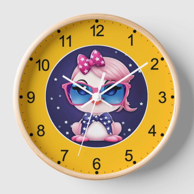 Reloj Bandera de EE. UU. con Flautín de Dibujos-69680 (Anverso)