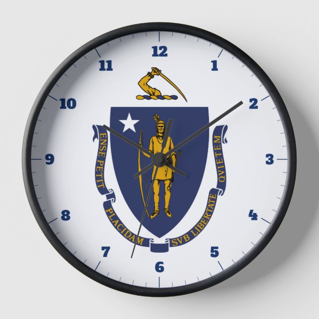 RELOJ BANDERA DE ESTADO DE MASSACHUSETTS (Anverso)