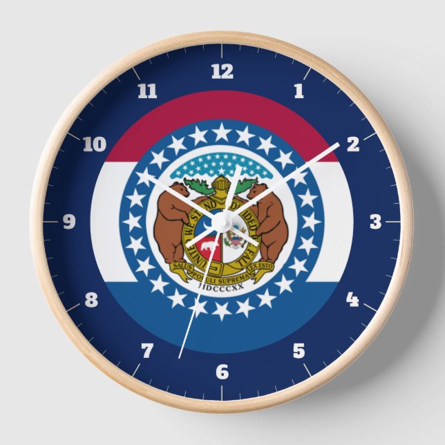 RELOJ BANDERA DE ESTADO DE MISSOURI (Anverso)