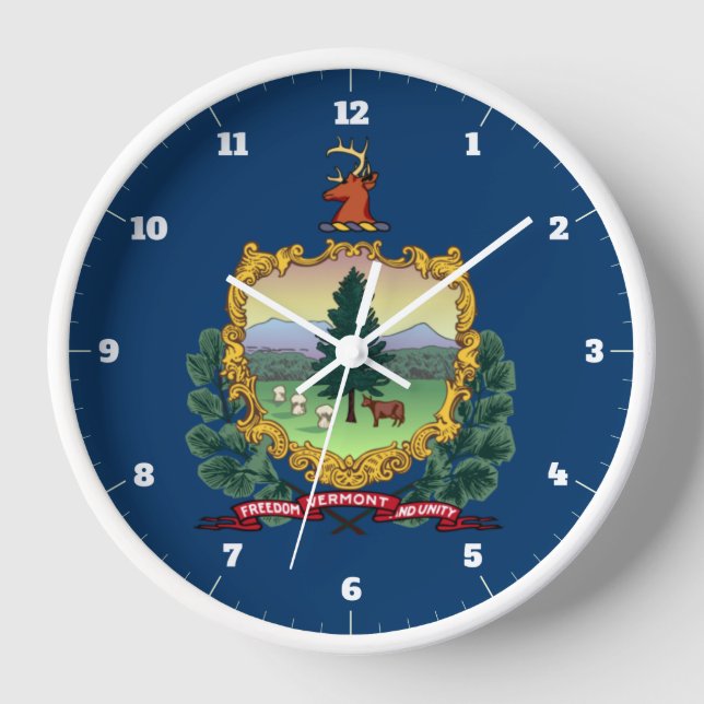 RELOJ BANDERA DE ESTADO VERMONTE (Anverso)