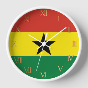 Reloj Bandera de Ghana