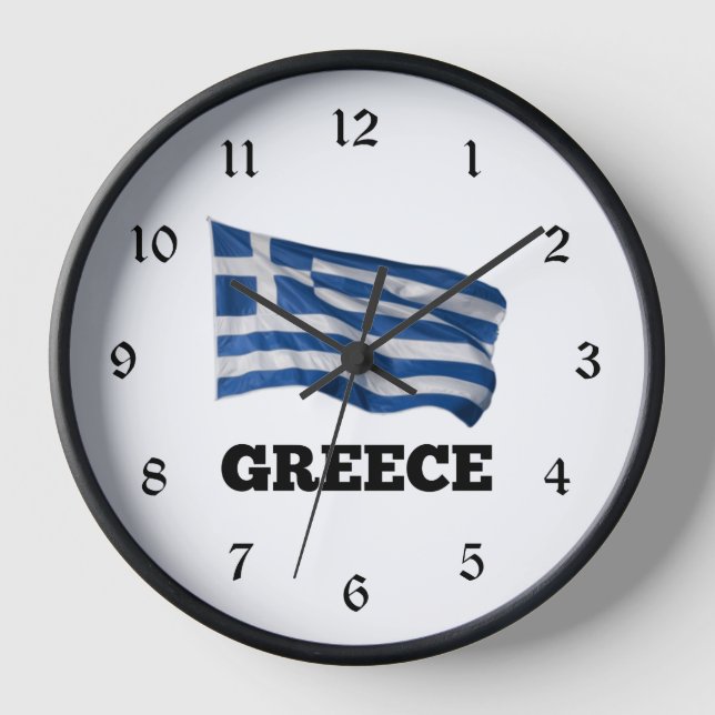 Reloj Bandera de Grecia (Anverso)