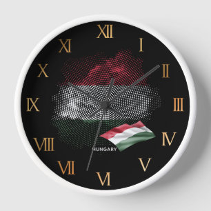 Reloj bandera de Hungría