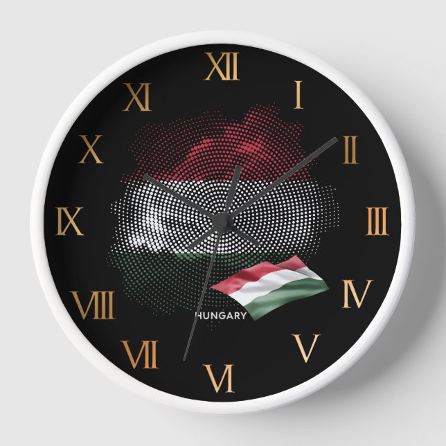 Reloj bandera de Hungría (Anverso)