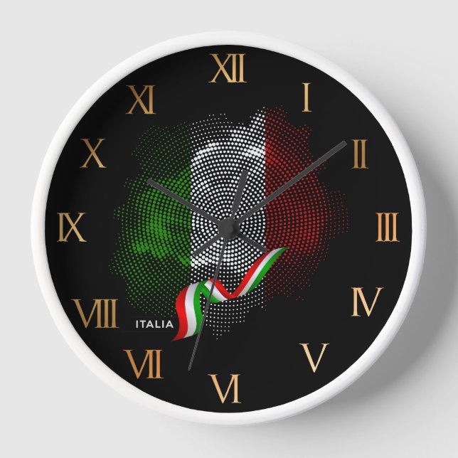 Reloj Bandera de Italia (Anverso)