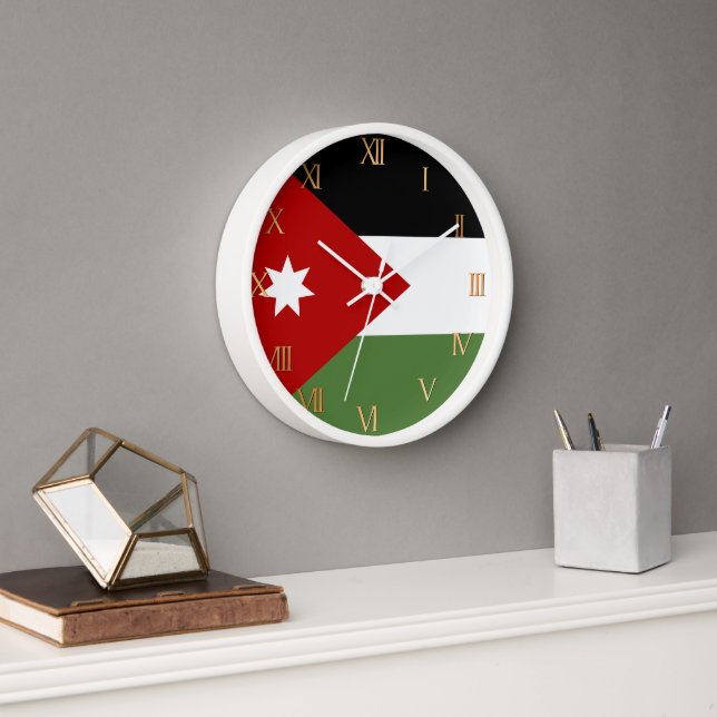 Reloj Bandera de Jordania (Oficina)