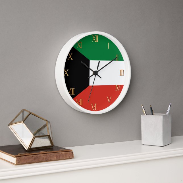 Reloj Bandera de Kuwait (Oficina)