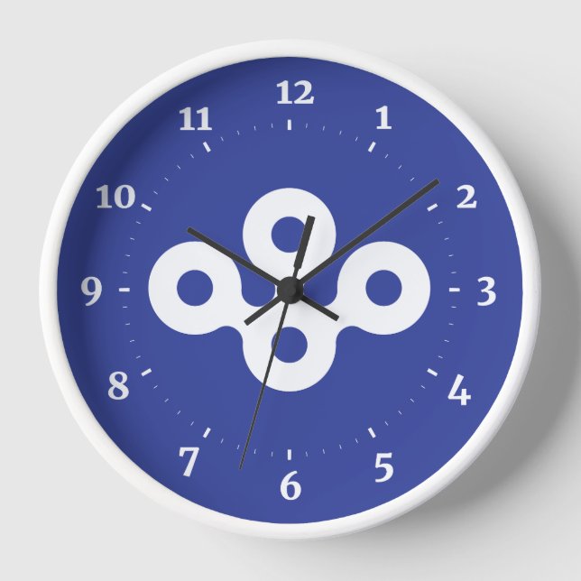 Reloj Bandera de la Prefectura de Osaka, Japón (Anverso)