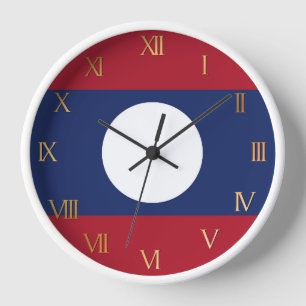 Reloj Bandera de Laos