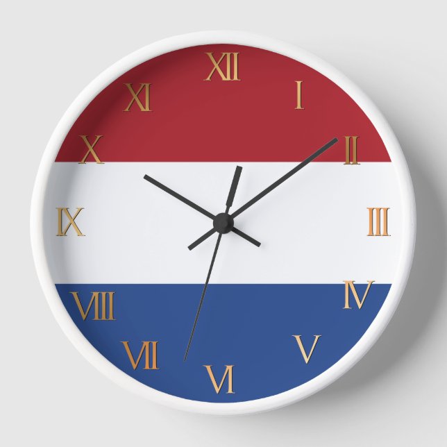 Reloj Bandera de los Países Bajos (Anverso)