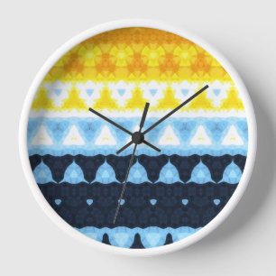 Reloj Bandera de orgullo Boho Groovy Geométrico Abstract