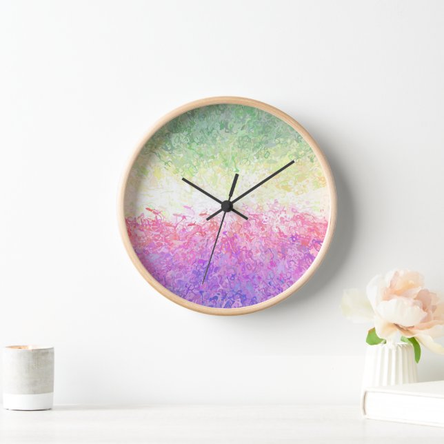 Reloj Bandera de orgullo Genderdoe abstracta boho groovy (Hogar)
