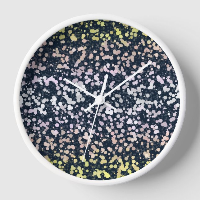 Reloj Bandera de Orgullo Pangénero Flora Retro Boho Lind (Anverso)
