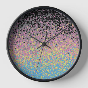Reloj Bandera de orgullo poligénero pixelada funky tripp