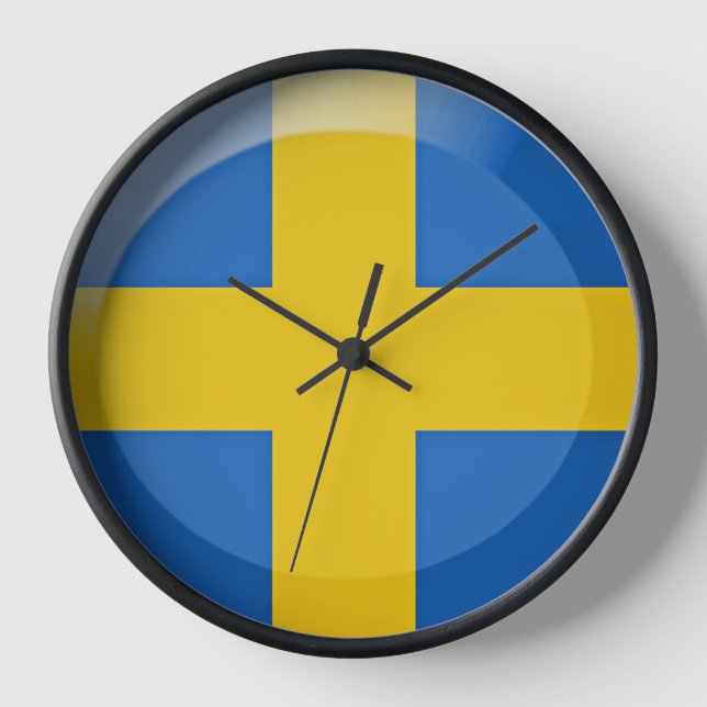 Reloj Bandera de Suecia (Anverso)