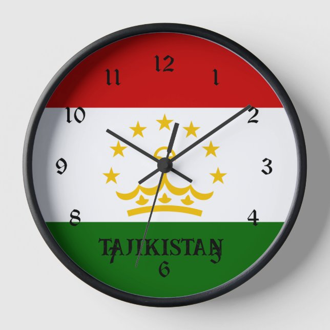 Reloj Bandera de Tayikistán (Anverso)