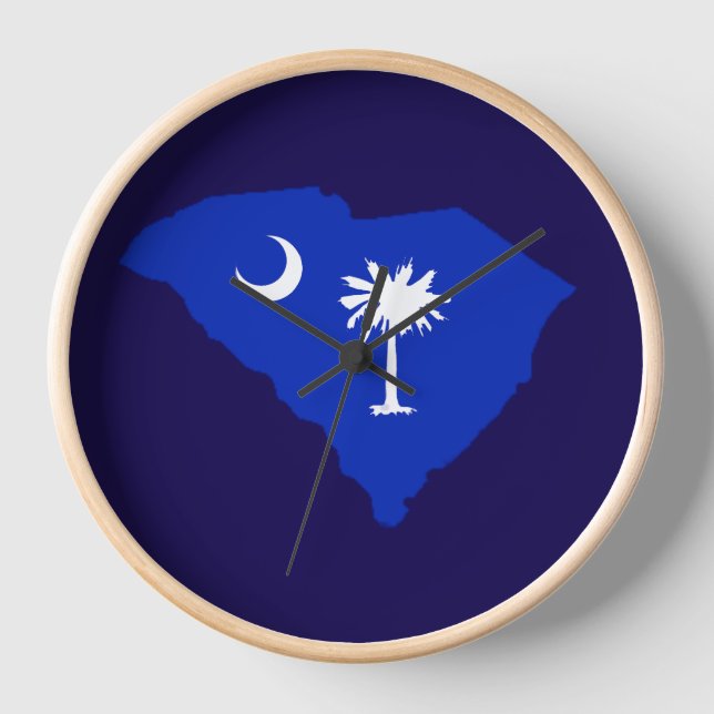 Reloj Bandera del estado de Carolina del Sur (Anverso)