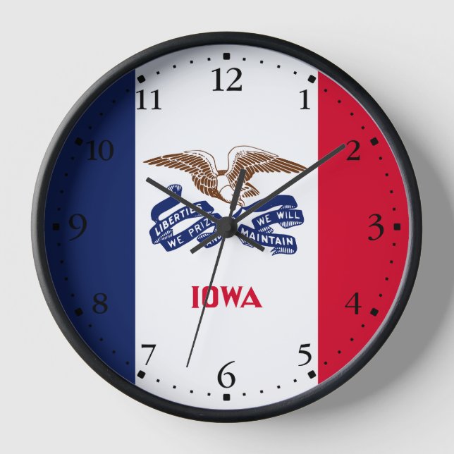 Reloj Bandera del estado de Iowa (Anverso)