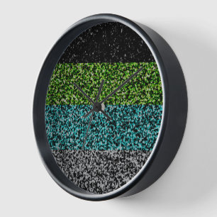 Reloj Bandera del Orgullo Quoiromántico Grungy Ruisy Abs