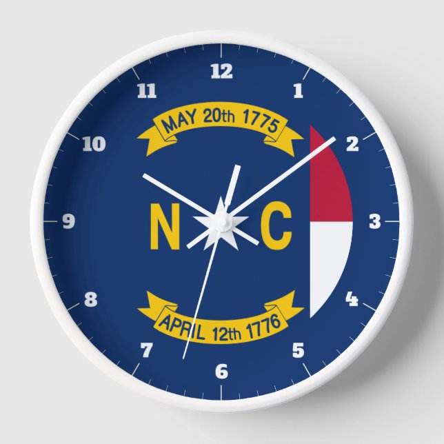 RELOJ BANDERA ESTATAL DE CAROLINA DEL NORTE (Anverso)