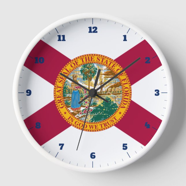 RELOJ BANDERA ESTATAL DE FLORIDA (Anverso)