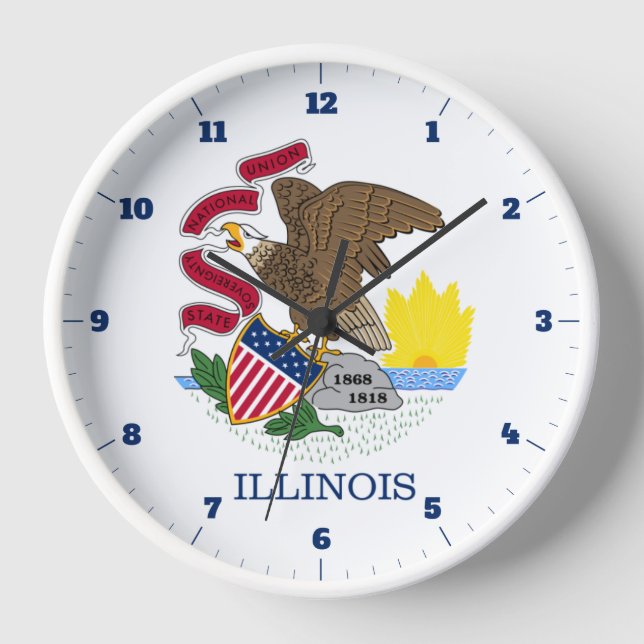 RELOJ BANDERA ESTATAL DE ILLINOIS (Anverso)