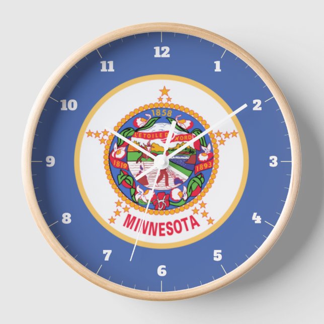 RELOJ BANDERA ESTATAL DE MINNESOTA (Anverso)