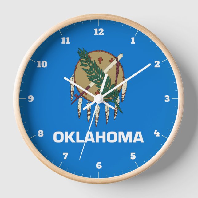 RELOJ BANDERA ESTATAL DE OKLAHOMA (Anverso)