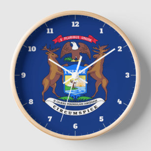 RELOJ BANDERA ESTATAL MICHIGAN