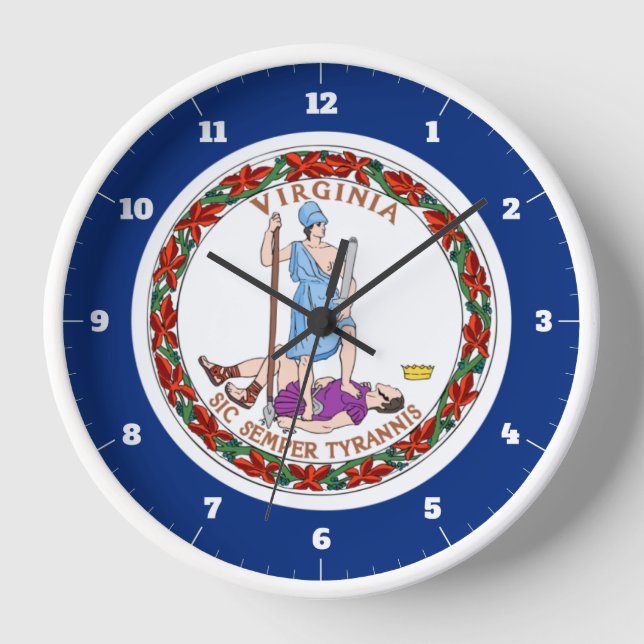 RELOJ BANDERA ESTATAL VIRGINIA (Anverso)