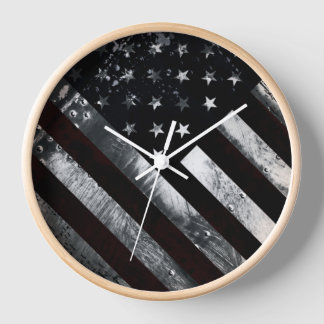 Reloj Bandera industrial norteamericana patriótica