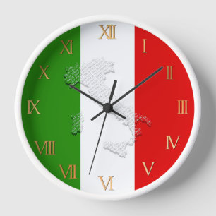 Reloj bandera italiana