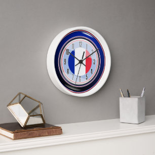 Reloj Bandera roja azul blanca de Francia