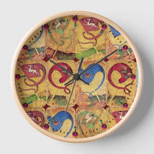 Reloj Banderas de la corte alemana /Perros, Ciervos, Hal