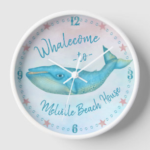 Reloj Beach House Blue Whale Nautical Ballecome   Nombre