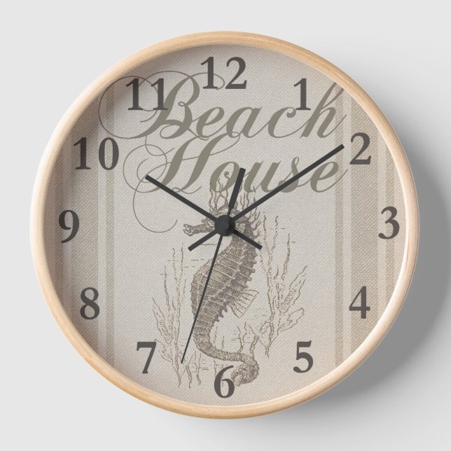 Reloj Beach House Seahorse Seashore (Anverso)